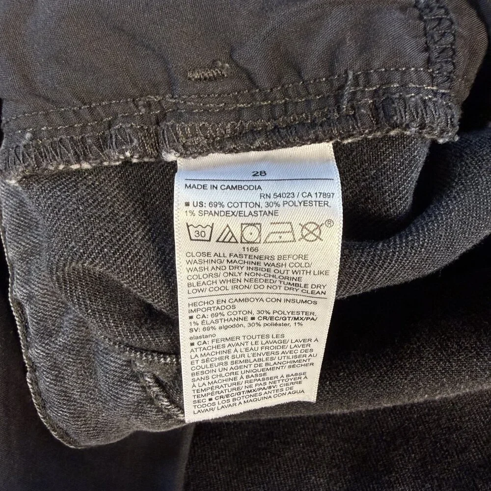 Old Navy Jeans Women's Size 28 Black Wow High Rise Straight Stretch Pants F395